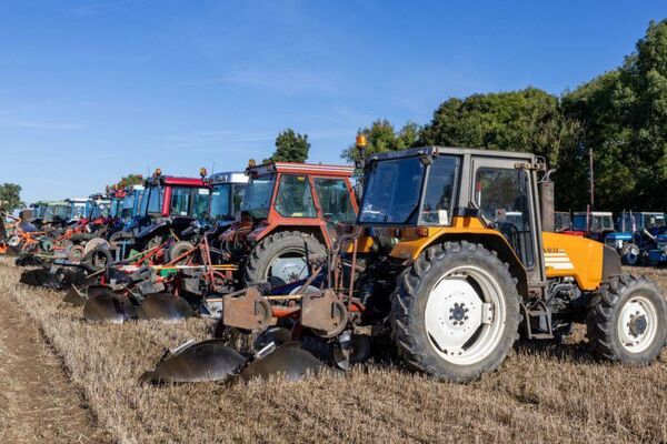 The assembly yard filling up for Ploughing 2024 at Ratheniska, County Laois. Photo: Alf Harvey. The assembly yard filling up for Ploughing 2024 at Ratheniska, County Laois. Photo: Alf Harvey.