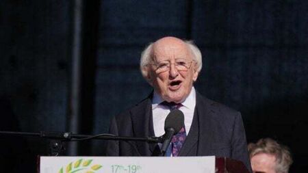 ‘Arms production has defeated diplomacy’ too often, Higgins says