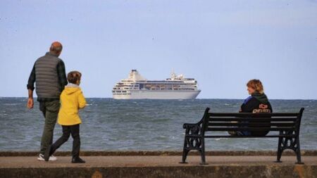 Cruise ship departs after four months stranded in Belfast