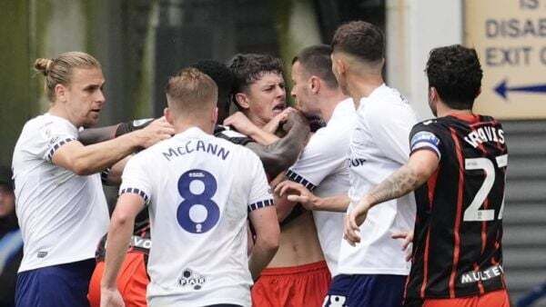 Preston’s Milutin Osmajic given eight-match ban for biting Blackburn’s Owen Beck