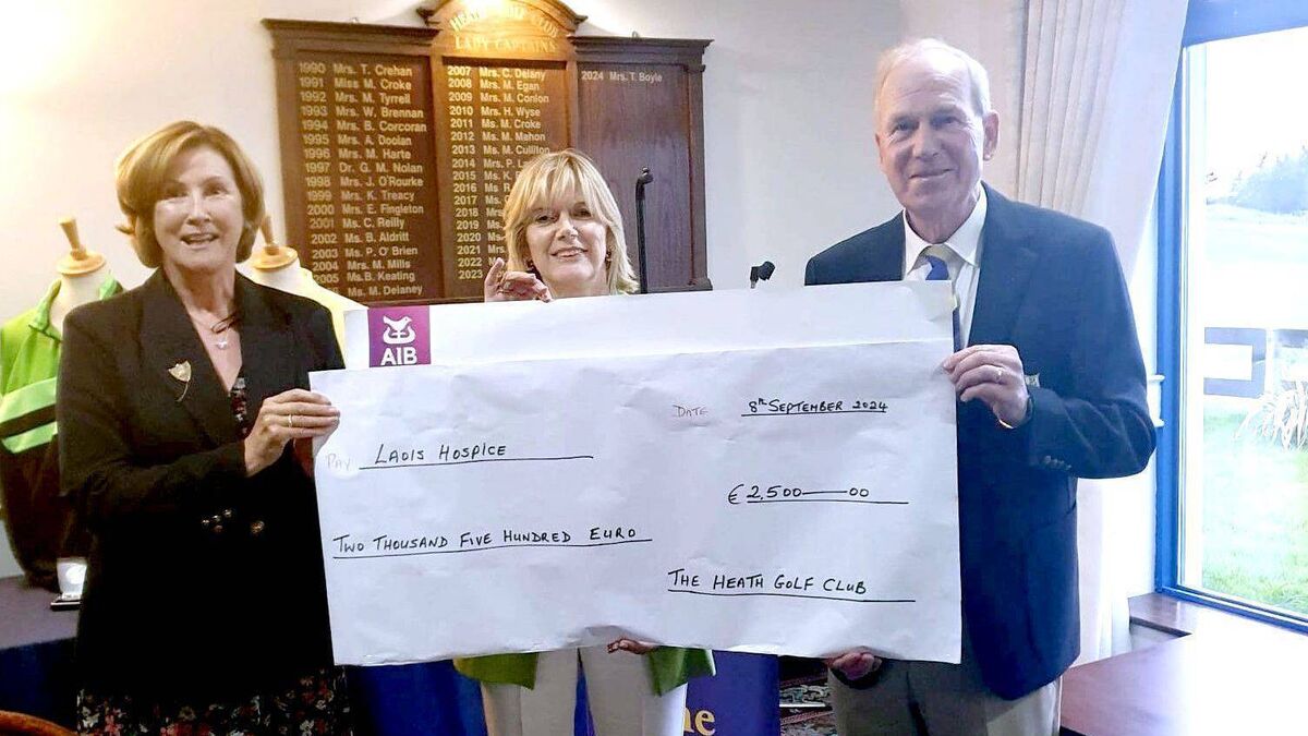 The Heath Golf Club donate €2,500 to Laois Hospice