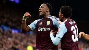 Jhon Duran turns angry after setting Aston Villa on way to another Euro win Jhon Duran turns angry after setting Aston Villa on way to another Euro win