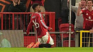 Amad Diallo double ends Manchester United’s year-long wait for a European win