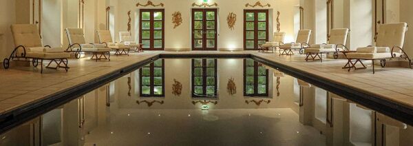 The indoor swimming pool area at Ballyfin Demense is where the tragic incident is believed to have taken place