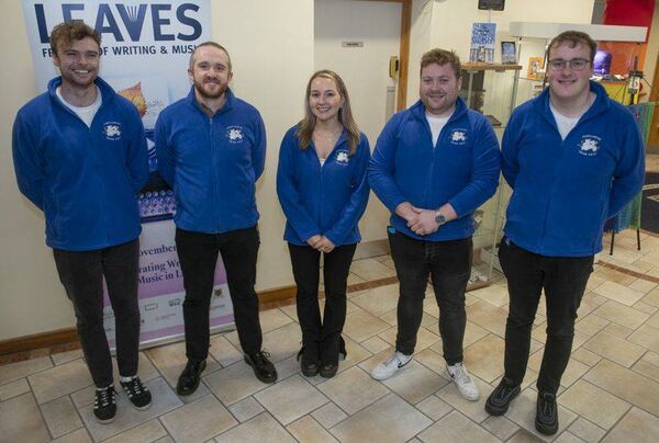 Pictured are the Trad Fest committee of Dale McKay, Dave Hart, Chloe Finlay, Bill O'Brien and Ruaidhri Tierney. Photo: Denis Byrne