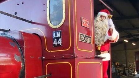 Santa and his elves gets set to pull into Stradbally train station