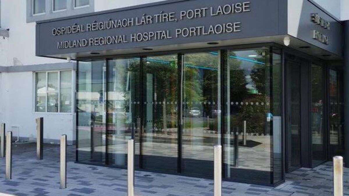 Protest at Portlaoise Hospital today