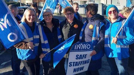 Election candidate lends her support to protesting hospital workers