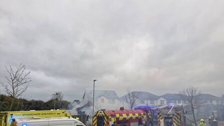 Emergency services attend scene of fire at a home in Ballylinan 