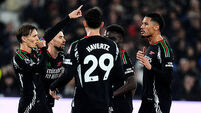 Arsenal hit five to crush sorry West Ham and go second in Premier League
