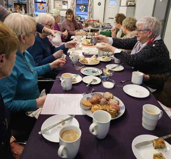 Members of the Castletown and Borris-in Ossory ICA Guilds enjoying the Winter ICA Federation meeting in Mountmellick.