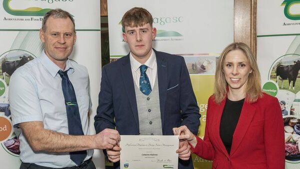 Young Laois farmer graduates with diploma in dairy farm management