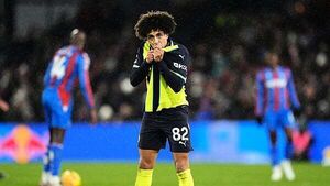 Rico Lewis scores equaliser before being sent off as Man City held by Palace Rico Lewis scores equaliser before being sent off as Man City held by Palace
