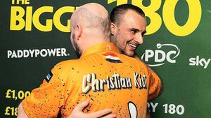 Kris is made up as Christian Kist’s nine-dart finish earns him bumper payday Kris is made up as Christian Kist’s nine-dart finish earns him bumper payday