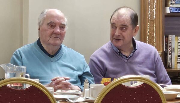Val Plunket is pictured alongside Robert Penney who celebrated his birthday at the annual Portlaoise ICA Christmas party in the Sue Ryder Centre in Portlaoise. Val Plunket is pictured alongside Robert Penney who celebrated his birthday at the annual Portlaoise ICA Christmas party in the Sue Ryder Centre in Portlaoise.