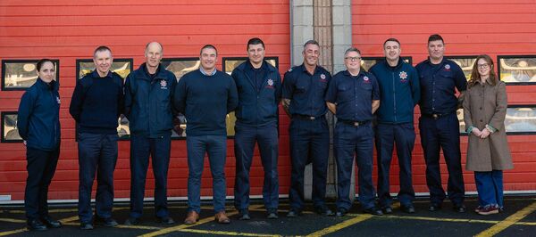 Some of the fire crew from Portlaoise Fire Station who are taking part in the 'GreenPlan' workshops.