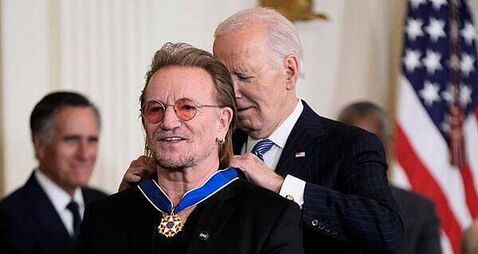 Bono awarded Presidential Medal of Freedom at White House