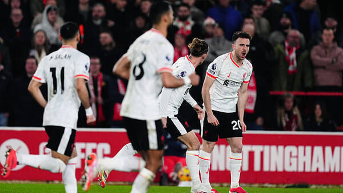 Diogo Jota rescues draw for Liverpool against impressive Nottingham Forest