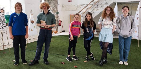 Some of those who took part in the night work art shops preparing for their Night Creatures project in Stradbally's 2023 Culture Night.