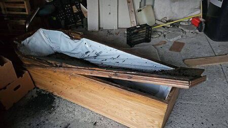Businesswoman has coffin left beside her business premises