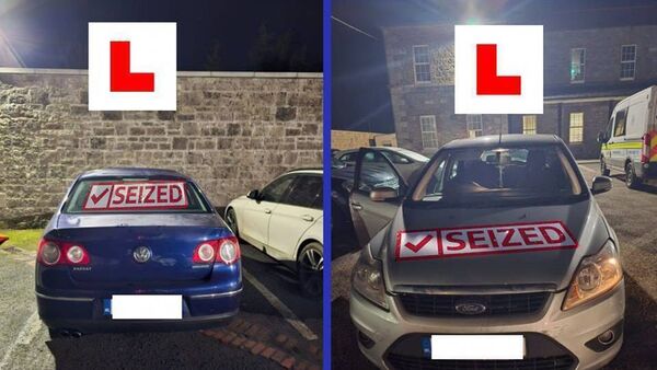 Laois gardaí stopped two unaccompanied learner drivers who were driving uninsured vehicles  