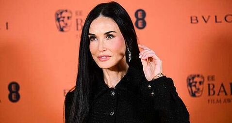 In Pictures: Demi Moore stuns in feathered dress at Bafta nominees’ party