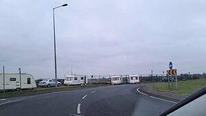 Travellers face jail unless caravans are removed from site of €31m Limerick roadway, judge warns Travellers face jail unless caravans are removed from site of €31m Limerick roadway, judge warns