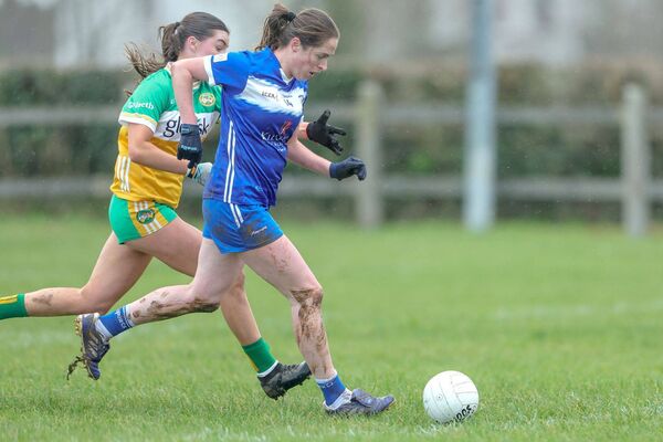 Mo Nerney goes on the attack for Laois against Offaly on Sunday Photo: Paul Dargan