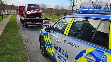Gardaí seize car in Portlaoise