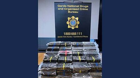 Man (60s) arrested after seizure of €10.6 million worth of cocaine in Southeast