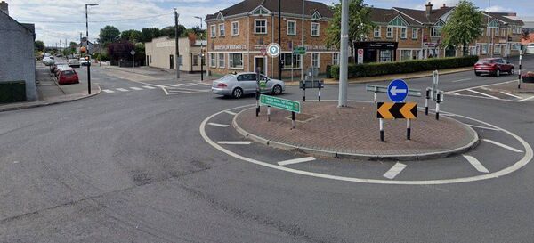 The pedestrian crossing on the Timahoe Road off James Fintan Lalor Avenue Roundabout that cllr Barry Walsh says is "an accident waiting to happen." The pedestrian crossing on the Timahoe Road off James Fintan Lalor Avenue Roundabout that cllr Barry Walsh says is "an accident waiting to happen."