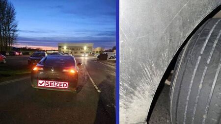 Laois gardaí seize car with bald tyres from uninsured driver