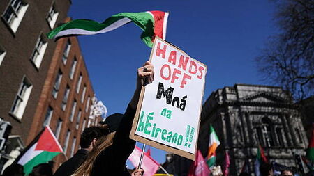 Pro-Palestine protest held at Dáil days after arrests