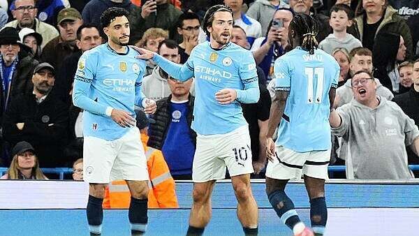 Jack Grealish and Omar Marmoush on target as Manchester City ease past Leicester