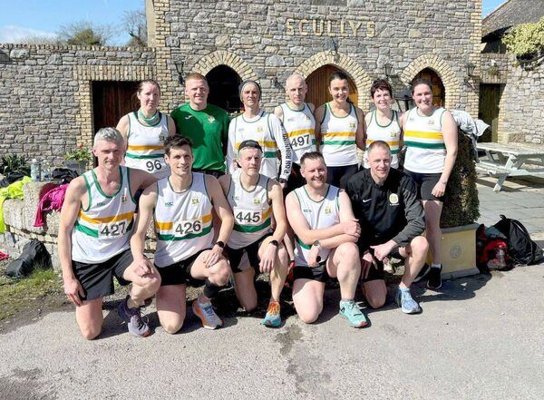 The St Abban's athletes who were in action in the Laois Senior Road Championships