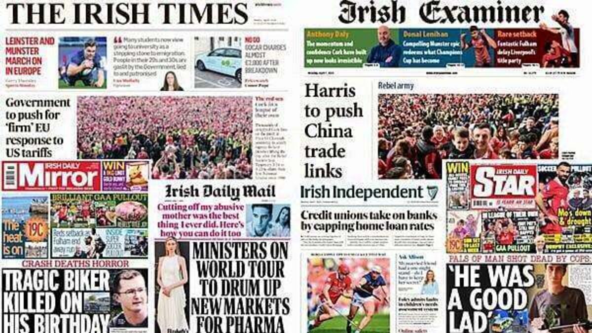 What the papers say: Monday's front pages