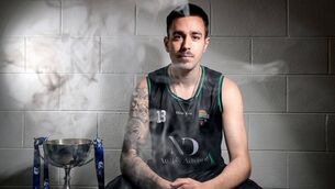 <p>ND Portlaoise Panthers' Xabi Arriaga at the media day ahead of the Domino's Men's Division One final against Limerick Celtics, which takes place at the National Basketball Arena this evening Photo: INPHO/Dan Sheridan</p>