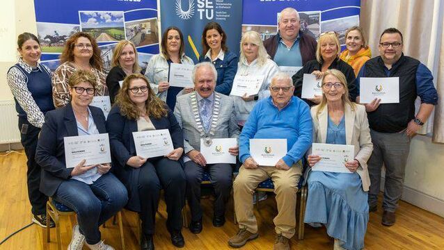 Cllr Padraig Fleming, cathaoirleach of Laois County Council with the Ballylinan Town Team and Laois County Council staff from the Regeneration Section at St Anne's Hall for the launch of the Ballylinan Health Check Report Photos: Alf Harvey <p>Cllr Padraig Fleming, cathaoirleach of Laois County Council with the Ballylinan Town Team and Laois County Council staff from the Regeneration Section at St Anne's Hall for the launch of the Ballylinan Health Check Report Photos: Alf Harvey </p>