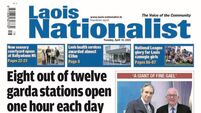The Front Page of this week's Laois Nationalist