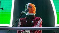 DUP leader: Kneecap’s ‘balaclava has slipped’