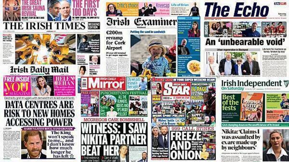 What the papers say: Saturday's front pages