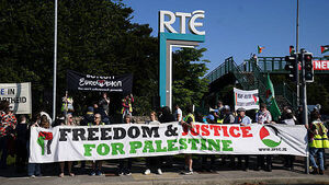 Protesters call for RTÉ and BBC boycott of Eurovision