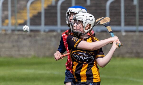 Action from the the Division 1 Shield camogie final at the Cumann na mBunscol finals Photo: Alf Harvey Action from the the Division 1 Shield camogie final at the Cumann na mBunscol finals Photo: Alf Harvey