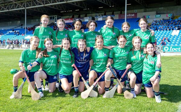 Holy Family NS who contested the Division 1 Camogie final Photo: Alf Harvey.