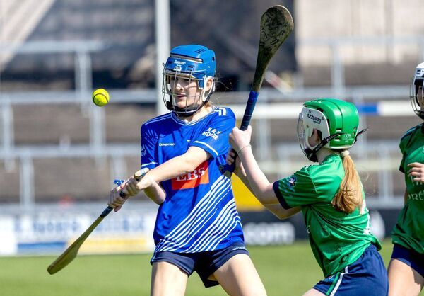 Action from the Division 1 Camogie final Photo: Alf Harvey.