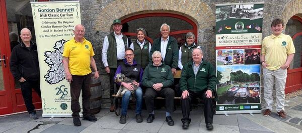 Some of the attendance at Ballykilcavan Brewery for the launch of the 2025 Gordon Bennett Classic Car Run, that takes place from Thursday 30 May to Monday 2 June, were Neil Yearsley, Michael McCormack, Ken Meredith, David Walsh-Kemmis, Mary Howes, George Dalton, David Clegg, Joyce Chambers, Tom Treacy and Noah Meredith.