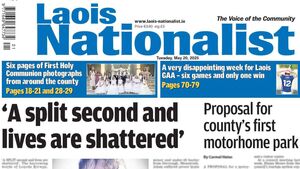 The Front Page of this week's Laois Nationalist The Front Page of this week's Laois Nationalist