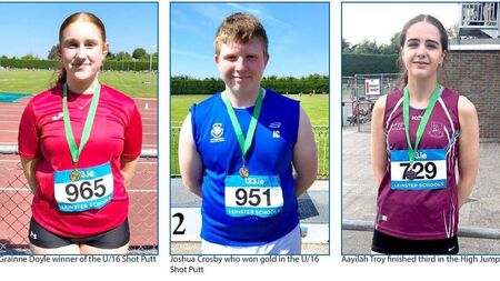 Great success at Leinster Schools T&F Championships forSt Abban's members