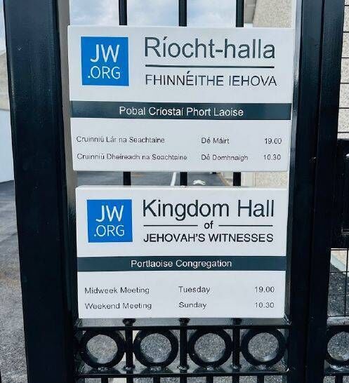 The Jehovah Witness congregation is inviting the community along to their new Kingdom Hall in Portlaoise to view the premises at an open day on Saturday 31 May from 10am to 4pm The Jehovah Witness congregation is inviting the community along to their new Kingdom Hall in Portlaoise to view the premises at an open day on Saturday 31 May from 10am to 4pm