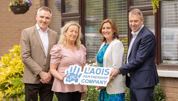 Pictured at the launch of the LEADER Local Development Strategy 2023 - 2027 were the Laois Partnership Company senior management team of Brian Kelly, Marion Griffith, CEO Caroline Lydon and Peter Ormond